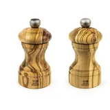 Peugeot Bistro Duo Salzmühle - Stahlmahlwerk - Klassische Mahlgradeinstellung - Olivenholz 10 cm