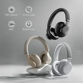forcell F-AUDIO Kabellose Over-Ear-Kopfhörer ANC Touch Beat Bluetooth Kopfhörer 500mAh Schwarz