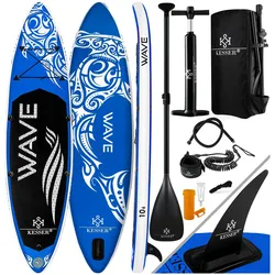 KESSER® Aufblasbares SUP Board Set Stand Up Paddle Board Premium Surfboard Wassersport   6 Zoll Dick    Komplettes Zubehör   130kg