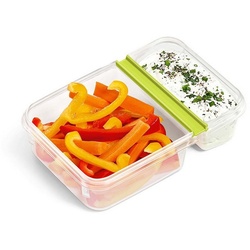 Emsa Lunchbox Joghurtbox Clip Go, Kunststoff, (1-tlg., Joghurtbox mit Knickoption und Deckel) grün