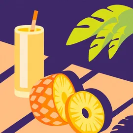 Ravensburger Malen nach Zahlen Mocktail Ananas 1 St. Lila