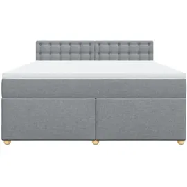 vidaXL Boxspringbett 180 x 200 cm Hellgrau