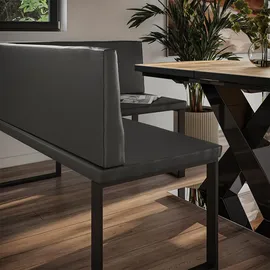 Vicco Sitzbank, Esszimmer-eckbank Ravon, Schwarz, 120 x 150 cm