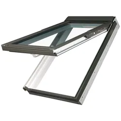 FAKRO Dachfenster PPP-V U3 94x98 weiß, Klapp-Schwingfenster, ESG, Lüftung