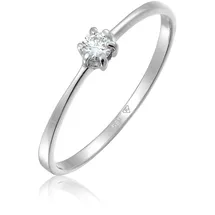 Elli DIAMONDS Ring 585 Weißgold Verlobungsring in Weiß | Gr.: 52