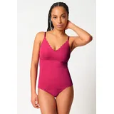 SKINY Unterhemd "Micro Essentials", Damen, Gr. 38, N-Gr, pink (sangria), Obermaterial: 72% Polyamid, 28% Elasthan, unifarben, körpernah, V-Ausschnitt, Unterhemden Unterhemd, elastisch, herausnehmbare Pads, BH-Hemd, mit Unsichtbar-Effekt