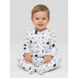 TupTam Unisex Schlafstrampler 3er Pack Baumwolle mit Fuß Jungen, Gr. 74 - 74