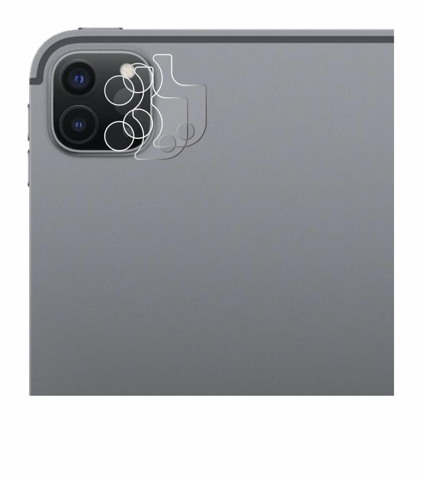BROTECT (2 Stück Schutzfolie für Apple iPad Pro 11" WiFi Cellular 2021 (NUR Kameraschutz, 3. Gen.) Displayschutz Folie Ultra-Klar