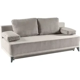 werk2 Schlafsofa WERK2 "Rosso Breite 204, Liegefläche 140/200cm. aktueller Cord Materialmix", beige, B:200cm H:93cm T:95cm, 100% Polyester;90% Polyester, 10% Nylon, Sofas, Schlafsofa, 2-Sitzer Sofa und Schlafcouch mit Federkern & Bettkasten