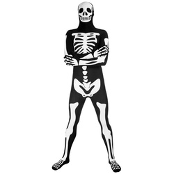 Morphsuits Kostüm Leuchtendes Skelett, Original Morphsuits – die Premium Suits für die besonderen Anlässe schwarz M