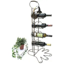 DanDiBo Ambiente DanDiBo Weinregal 10-0045 Flaschenregal Flaschenhalter aus Metall 93 cm Weinständer Regal