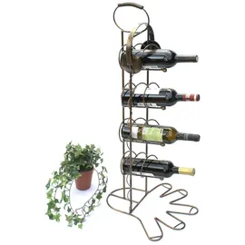 DanDiBo Ambiente DanDiBo Weinregal 10-0045 Flaschenregal Flaschenhalter aus Metall 93 cm Weinständer Regal