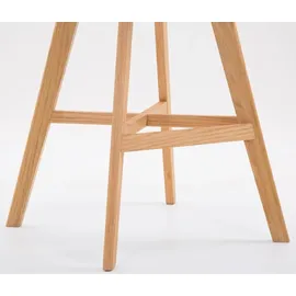 CLP 2er Set Barhocker Cannes Kunstleder weiß/natura