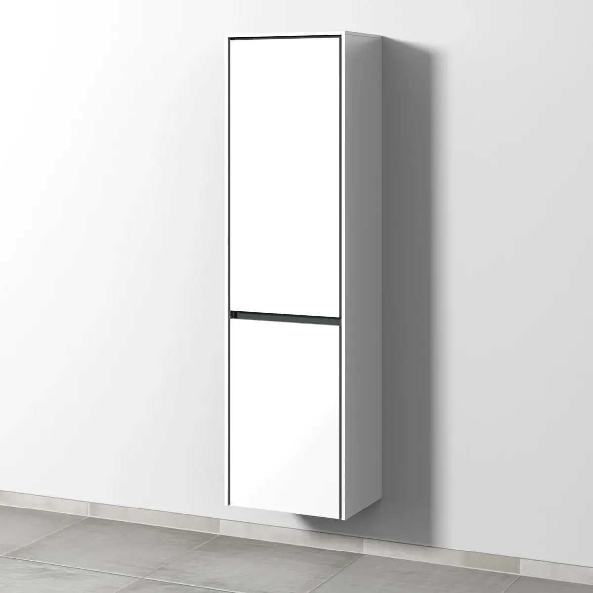 Sanipa Twiga Hochschrank mit 2 Türen, Anthrazit-Glanz, SY10679 SY10679