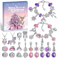 Hymarvo Adventskalender 2024 Kinder Mädchen, Weihnachtskalender Schmuck Basteln Mädchen Armbänder Halsketten, 24 Füllung Adventskalender Schmuck Weihnachten Geschenke Mädchen 6 7 8 9 10 11 12 13 Jahre