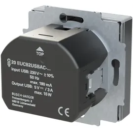 Busch-Jaeger USB-Steckdose 20 EUCB2USBAC-83 Alusilber