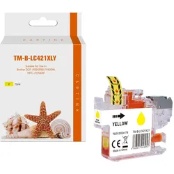 LC421XLY Alternativ Seestern (Dye) Tinte Gelb für Brother / LC421XLY / 7,5ml