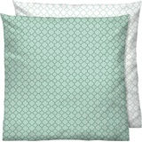 Biberna 0636045 Mix & Match Kopfkissenbezug Mako-Baumwoll-Satin 1x 80x80 cm, Mint