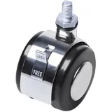 Edelstahlmarkenshop Möbelrollen in 6 Ausführungen auswählbar mit und ohne Bremse (Mit Bremse, Rollen Ø50mm Gewinde M10)