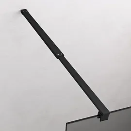 mai & mai Walk-In Dusche 90 x 200 cm Schwarz ESG-Sicherheitsglas 8mm BRAM3