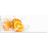 Artland Küchenrückwand »Orange mit Spritzwasser«, (1 tlg.), Alu Spritzschutz mit Klebeband, einfache Montage, orange