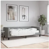 LuxusKollektion Schlafsofa Schlafsofa 2Sitzer Schlaffunktion 90 x 200 mit Matratze Hellgrau grau