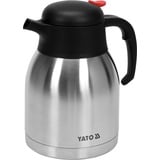 Yato YG-07013 Thermoskanne 1,5L Edelstahl Isolierkanne Tee-Kaffeekanne mit Griff,