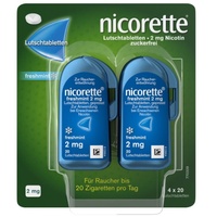 Nicorette freshmint 2 mg Lutschtabletten gepresst Kaugummi & Lutschtabletten