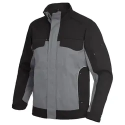 Premium Arbeitsjacke ERNST "Twill 300" - 3XL - grau/schwarz