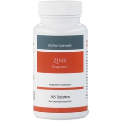 Zink Tabletten? 25 mg Zink-Bisglycinat von EXVital, 365 vegane Tabletten
