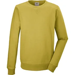 Sweatshirt "GS 7 MN SWT SHRT GOTS", Herren, Gr. M, gelb (senf), Oberstoff 1: 100% Baumwolle (aus biologischem Anbau)/ Oberstoff 2: 95% Baumwolle (aus biologischem Anbau), 5% Elasthan, G.I.G.A. DX BY KILLTEC, sportlich, Sweatshirts, GOTS-zertifiziertes Bio-Baumwoll-Sweatshirt mit Carbon-Finish