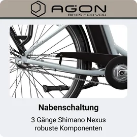 Agon Aurora 28 Zoll RH 48 cm Unisex grau