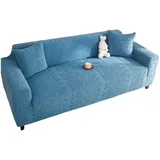 Lollanda Sofahusse Stretch-Sofabezug Elastisch Couch Sesselbezug mit dezentem Muster blau 90 cm