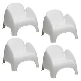 Paperflow Sessel Dumbo Polypropylen weiß 4 Stück