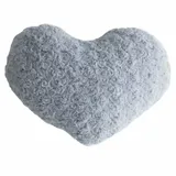 Atmosphera Kissen Herz 28 x 36 cm Grau