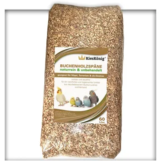 60 Liter Buchenholzgranulat Grob Vogelsand Bodengrund Einstreu Terrarium
