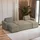 masseno Eckcouch Polyester U-Form mit Schlaffunktion 2-Sitzer Beige