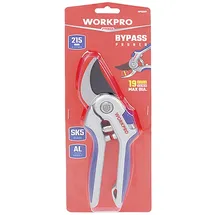 WorkPro WP332011 Bypass-Schere mit Schnitthöhenverstellung, inkl. Gras- und Strauchscherenvorsatz
