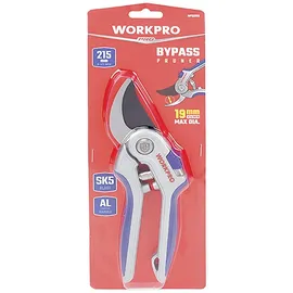 WorkPro WP332011 Bypass-Schere mit Schnitthöhenverstellung, inkl. Gras- und Strauchscherenvorsatz
