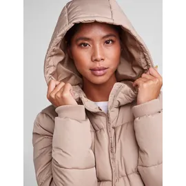 Pieces Damen Pcbee New Long Puffer Jacket Bc, Silver Mink, XS