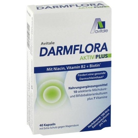Avitale DARMFLORA Aktiv Plus 100 Mrd.Bakterien+7 Vitamine 40 St