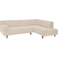 Tom Tailor HOME Ecksofa »NORDIC PURE«, mit Ottomane, im Retrolook, Füße Buche natur beige