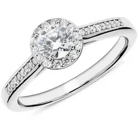 JEWLIX Verlobungsring 925er Silber Verlobungsring Zirkonia 52