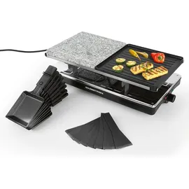 EasyMaxx Raclette Grill 1400W 8 Personen Schwarz/Grau