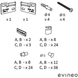 Evineo ineo Befestigung für Spiegelschrank, BL000056,