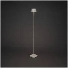 Konstsmide Außenstandleuchte Aluminium 17 x 17 x 120 cm Akku dimmbar weiß
