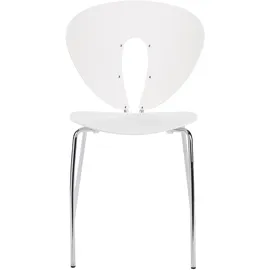 Beliani Esszimmerstuhl 2er Set Weiß