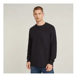 G-Star für Herren. D25167-D617-6484 Sweatshirt Tasche schwarz (S), Lässig, Bio-Baumwolle, Nachhaltig