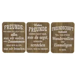 Deko Schild Freunde braun sortiert 622363000707 15x10x20cm