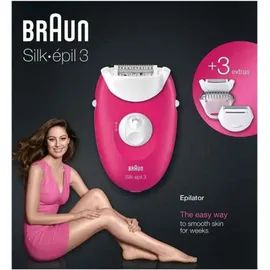 Braun Silk-épil 3 3-410 weiß/rosa
